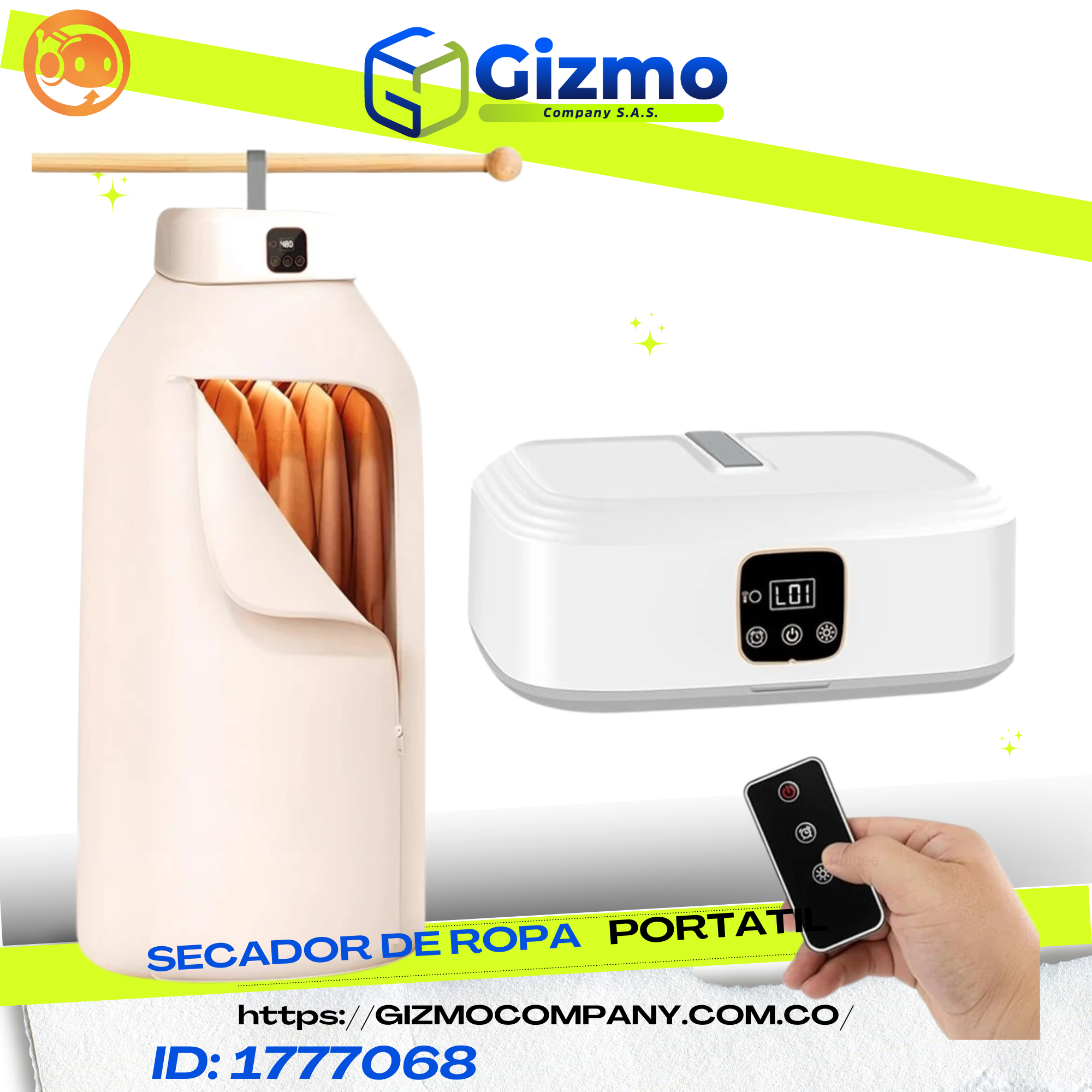 Secador de Ropa Portátil Secadora Grande